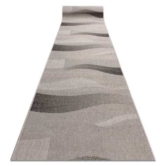 Chodnik SIZAL FLOORLUX wzór 20212 silver / black 100 cm, 100x1000 cm Dywany Łuszczów