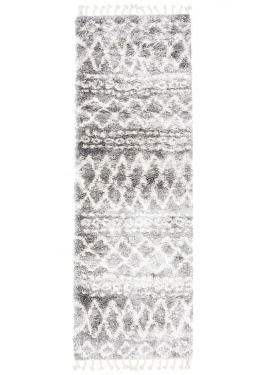 Chodnik szary boho z frędzlami shaggy FN35A DARK GRAY AZTEC EJF (0.60*2.00) CARPETPOL