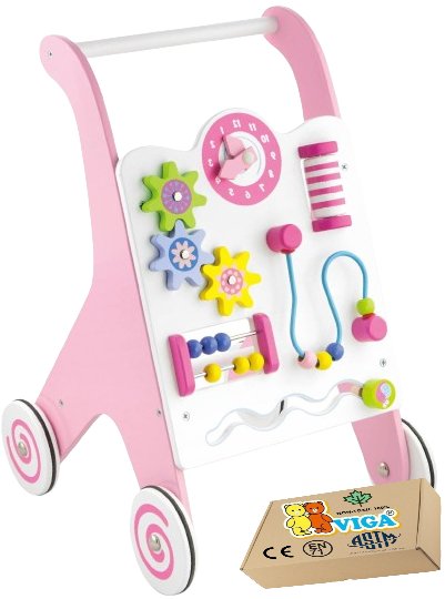 CHODZIK edukacyjny DREWNIANY VIGA zabawka dla dzieci niemowląt dziewczynki 18m+ Viga zabawka montessori PakaNiemowlaka
