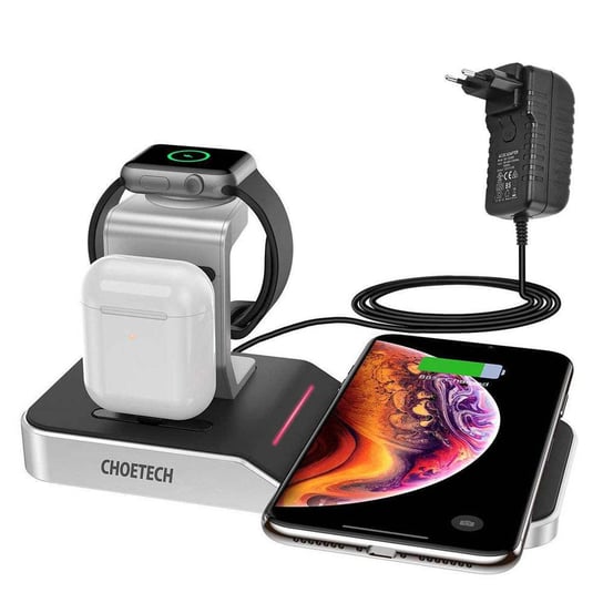 Choetech ładowarka bezprzewodowa Qi MFI stacja ładująca do telefonu / Apple Watch / AirPods 10W czarny (T316) ChoeTech