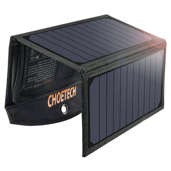 Choetech składana ładowarka solarna słoneczna fotowoltaiczna 19W 2x USB 2,4A czarny (SC001) ChoeTech