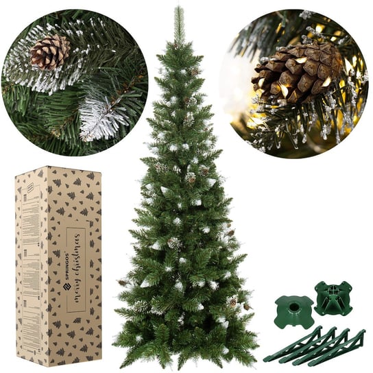 Choinka sztuczna 250 cm sosna diamentowa slim drzewko świąteczne Springos