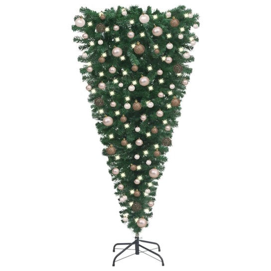Choinka sztuczna LED 210 cm z bombkami, zielona Inna marka