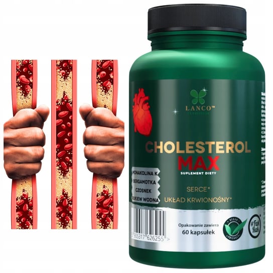 Cholesterol Max Monakolina Bergamotka, Suplement diety, 60 kaps. Lanco Nutrition