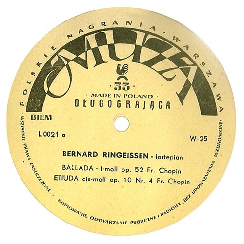 Ballada f-moll, Op.52 Bernard Ringeissen