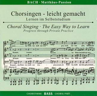 Chorsingen leicht gemacht Bach, Matthss¤us-Passion BWV 244 (Bass) Bach Jan Sebastian