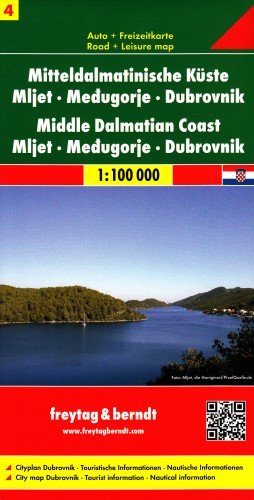 Chorwacja. Część 4. Mljet Medziugorie Dubrownik. Mapa 1:100 000 Opracowanie zbiorowe