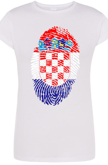 Chorwacja Flaga Odcisk Damski T-Shirt Rozm.L Inna marka