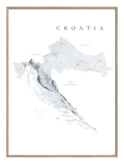Chorwacja / Mapa Plakat Mapsbyp