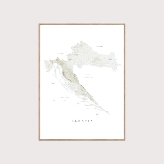 Chorwacja plakat mapa / mapsbyp Mapsbyp