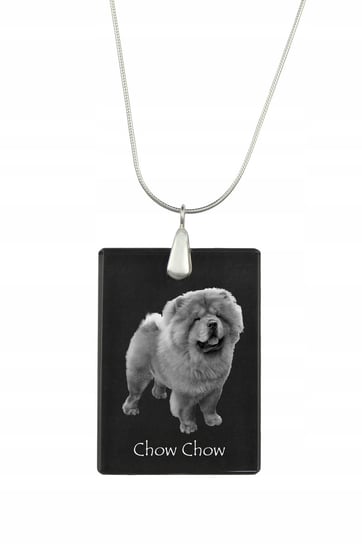 Chow Chow Kryształowy naszyjnik z psem grawer Inna marka