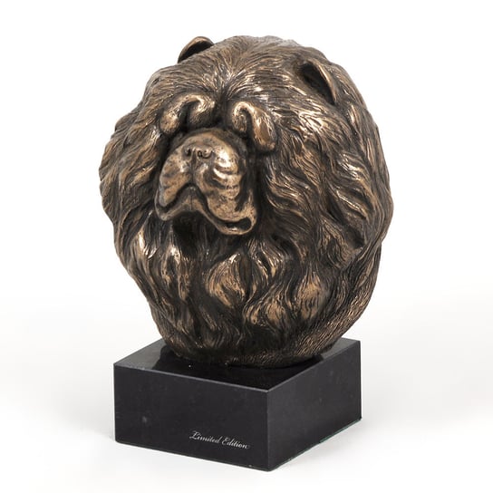 Chow Chow - statuetka psa, popiersie na kamiennej podstawie, rzeźba, trofeum na wystawę psów marki Art-Dog Art-Dog