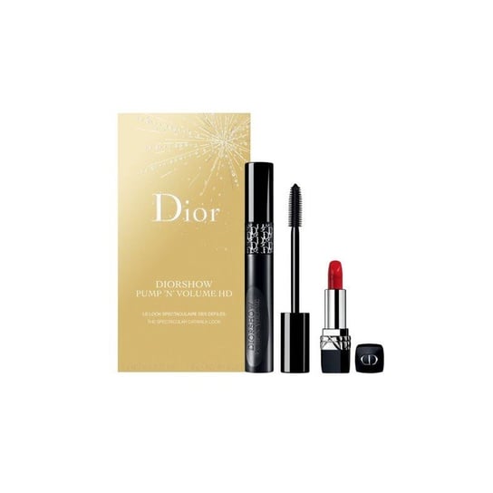 Christian Dior Mascara Diorshow Pump'N'Volume HD pomadka do ust 999 1,5g + 090 Black Pump czarny tusz do rzęs - 6g Dior