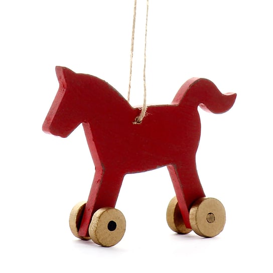 Christmas Wishes, Zawieszka - koń, czerwona, 10,5x8 cm Empik