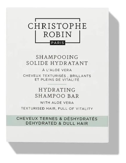 Christophe Robin, Hydrating Shampoo Bar With Aloe Vera, Delikatnie oczyszczający szampon w kostce do włosów i ciała, 100 g Christophe Robin