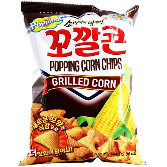 Chrupki kukurydziane Popping Corn Chips o smaku grillowanej kukurydzy 144g - Lotte Lotte