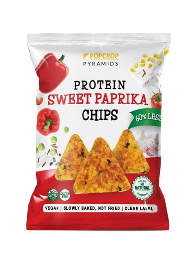 CHRUPKI PIRAMIDKI PROTEINOWE O SMAKU SŁODKIEJ PAPRYKI BEZGLUTENOWE 60 g - POPCROP POPCROP