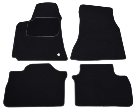 Chrysler 300C 04-10r. Czarne dywaniki welurowe w jakości Silver+S ALDOS