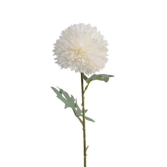 Chryzantema biała sztuczny kwiat gałązka dekoracyjna do stroików 60cm ABC
