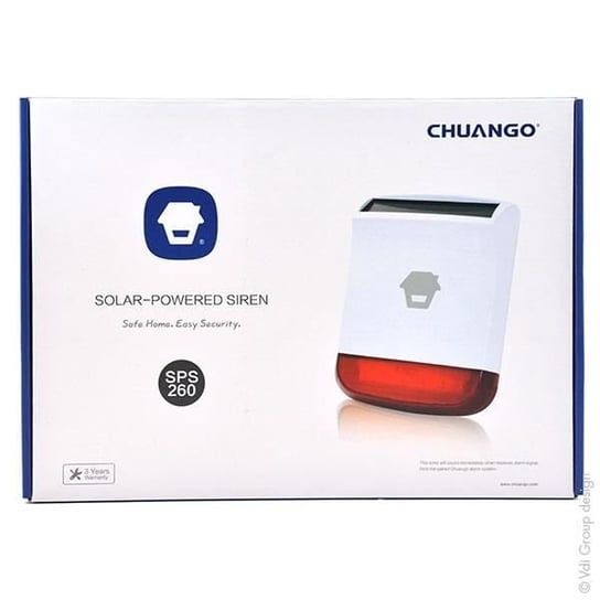 Chuango - Zewnętrzna syrena słoneczna stroboskopowa Chuango (ref: SPS-260) - Jednostka(-y) Inna marka