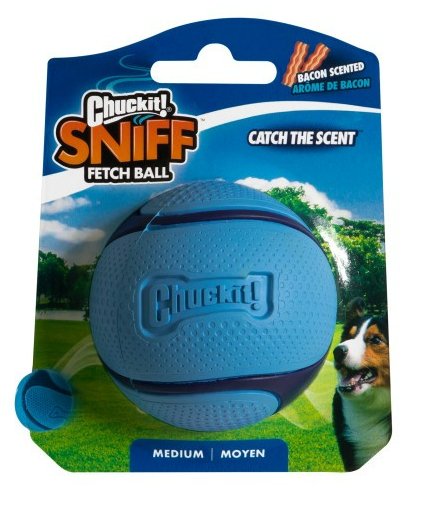 Chuckit! SNIFF FETCH BALL BACON MEDIUM Piłka do aportowania o zapachu bekonu 6,5cm Chuckit!