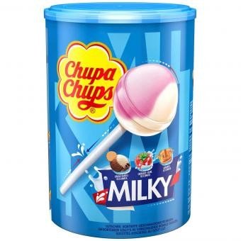 Chupa Chups, lizaki mleczne Milky, 100 sztuk Nestle