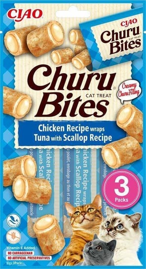 Churu Bites Chicken Tuna With Scallop 30g, przysmak dla kota Inaba Foods