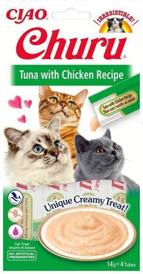 Churu Creamy Tuna Chicken 56g Kremowy Przysmak Dla Kota Z Tuńczykiem I Kurczakiem Inaba Foods