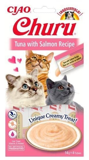 Churu Creamy Tuna Salmon 56g, Kremowy Przysmak Dla Kota Z Tuńczykiem I Łososiem Inaba Foods