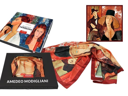 Chusta - A. Modigliani, Kobieta w kapeluszu i Mario Varvogli (CARMANI) Hanipol