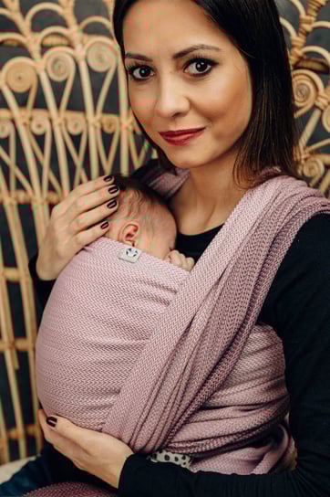 Chusta tkana LennyLamb - Mała Jodełka Ombre Róż-4 (3.6 m.) LennyLamb