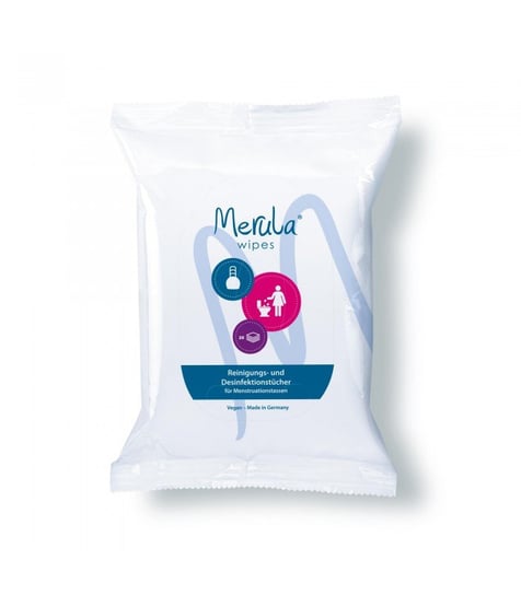 Chusteczki do czyszczenia i dezynfekcji kubeczka menstruacyjnego, 20 szt., Merula Merula