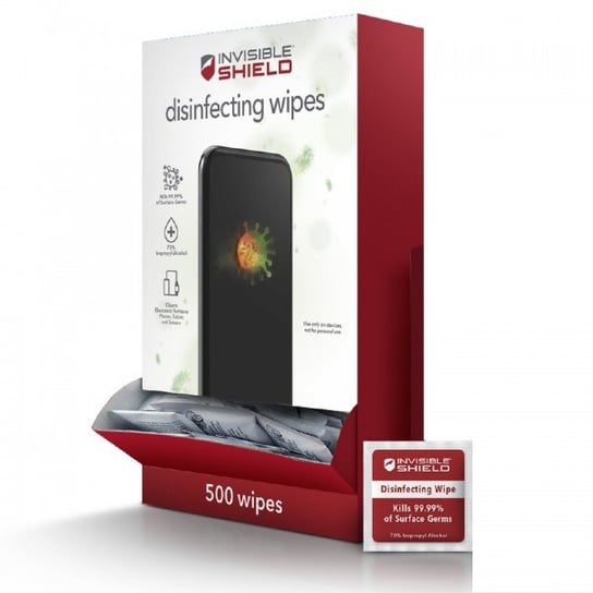 Chusteczki do dezynfekcji ekranów urządzeń mobilnych ZAGG InvisibleShield Disinfecting Wipes (500 sztuk) ZAGG