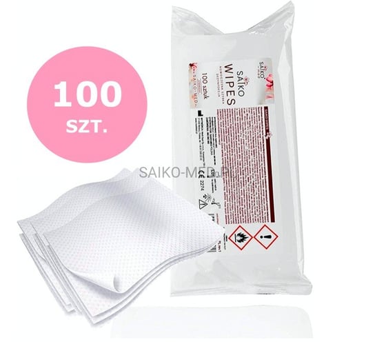 Chusteczki do dezynfekcji powierzchni SAIKO-MED Saiko Wipes, 100 szt. Saiko-Med