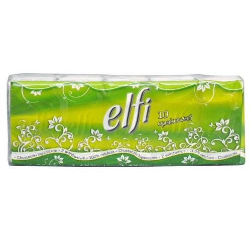 Chusteczki higieniczne ELFI 2-warstwy 10 x 10 szt. Elfi