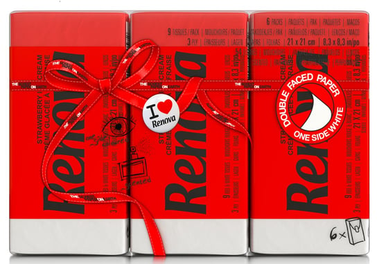 Chusteczki higieniczne Renova Red label czerwone 6x9szt Other