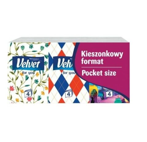 Chusteczki higieniczne Velvet MINIS dla dzieci 6x7szt. kieszonkowe Velvet Care