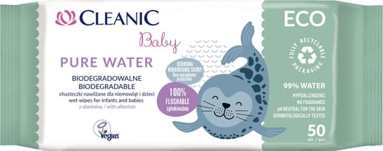 Chusteczki nawilżane Cleanic Baby ECO Pure Water 50 szt. Kindii
