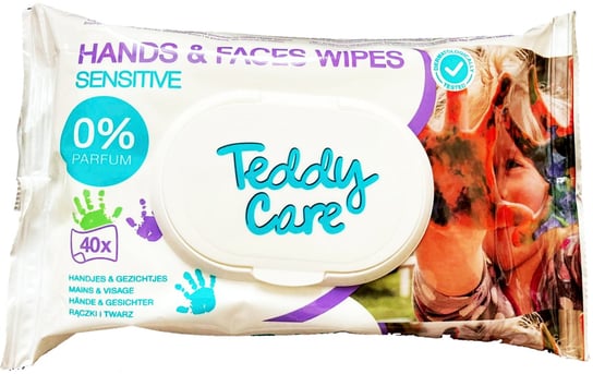 Chusteczki nawilżane do rąk twarzy Teddy Care Sensitive 40 szt. Action
