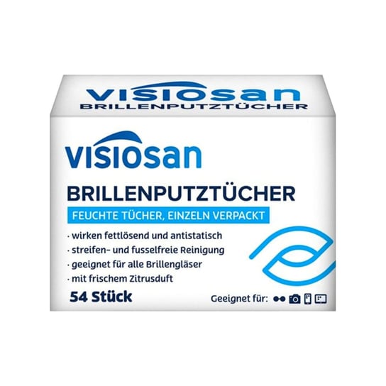 Chusteczki nawilżane VISIOSAN Brillen Putztucher do czyszczenia okularów 54 szt Inna marka