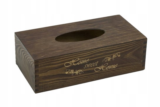 Chustecznik drewniany pudełko na chusteczki z grawerem prostokąt PEEWIT
