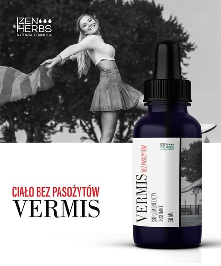 Ciało bez pasożytów - Vermis dla dorosłych- ekstrakt, 50 ml, Izen Herbs Organis Organis