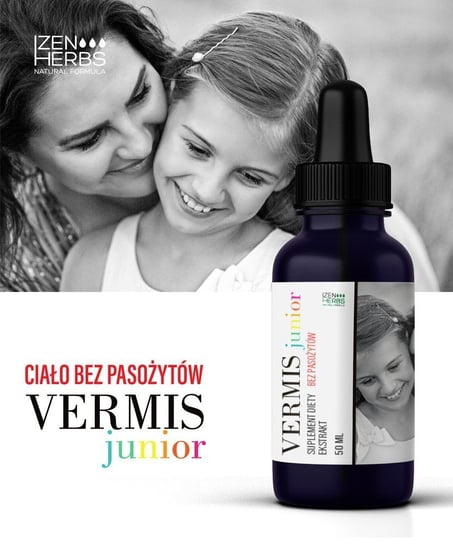 Ciało bez pasożytów - Vermis dla dzieci- ekstrakt, 50 ml, Izen Herbs Organis Organis