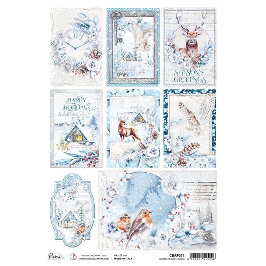 Ciao Bella Papier Ryżowy A4 Winter Journey Cards Inna marka