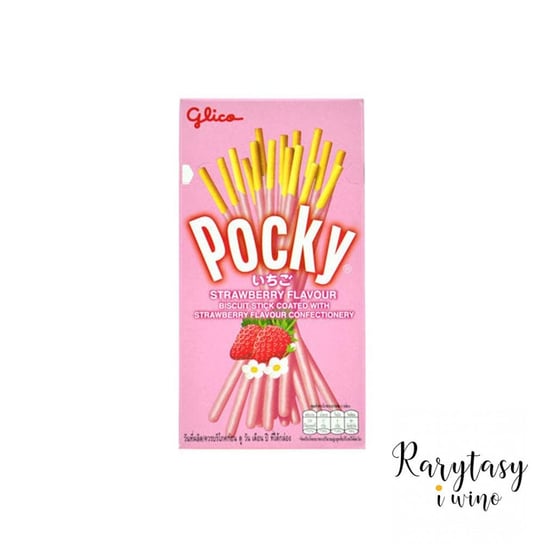 Ciasteczka Pocky z Polewą Truskawkową "Pocky Strawberry Flavour | Chocolate Biscuit Stick Coated with Strawberry Flavour Confectionery" 45g Glico Glico