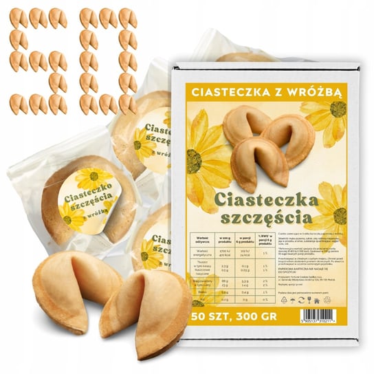 Ciasteczka z Wróżbą Magiczne dla gości Chińskie Ciasteczka Szczęścia 50 szt Magia Ciast