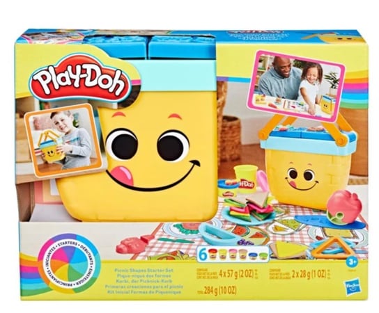 Ciastolina Play-Doh Starters,Piknik I Nauka Kształtów 6 Tub Hasbro Hasbro