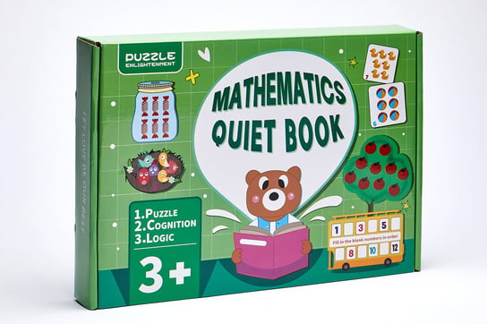 Cicha Książka Montessori Matematyczna Wczesna Nauka Quiet Book Tadekmark
