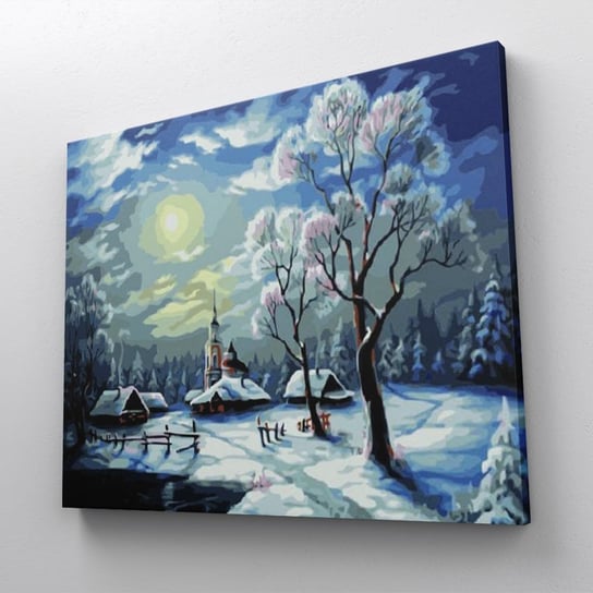 Cicha zimowa noc - Malowanie po numerach 50x40 cm ArtOnly
