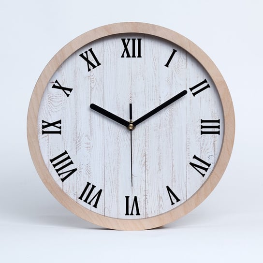 Cichy ścienny drewno zegar drewniane tło fi 30 cm, Tulup Tulup